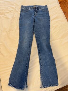 Express Skyscraper Women’s Blue Denim Flared Jeans